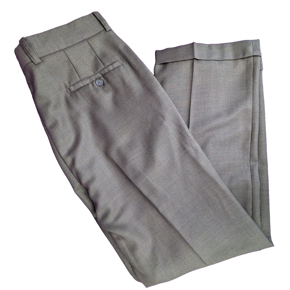 Linea Naturale Luxe 100% Wool Birdseye Pants Italian Sage Gray Size 34X31